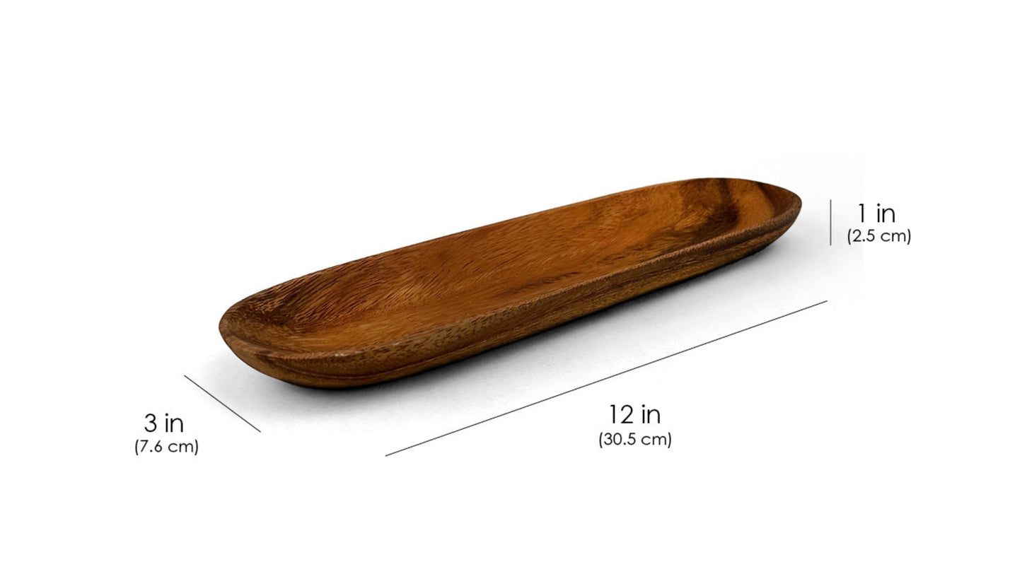 Wooden Oval Plate - Large