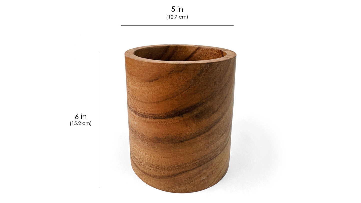 Wooden Utensil Canister