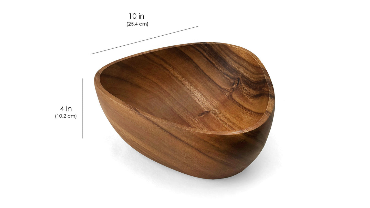 Wooden Triangle Salad Bowls