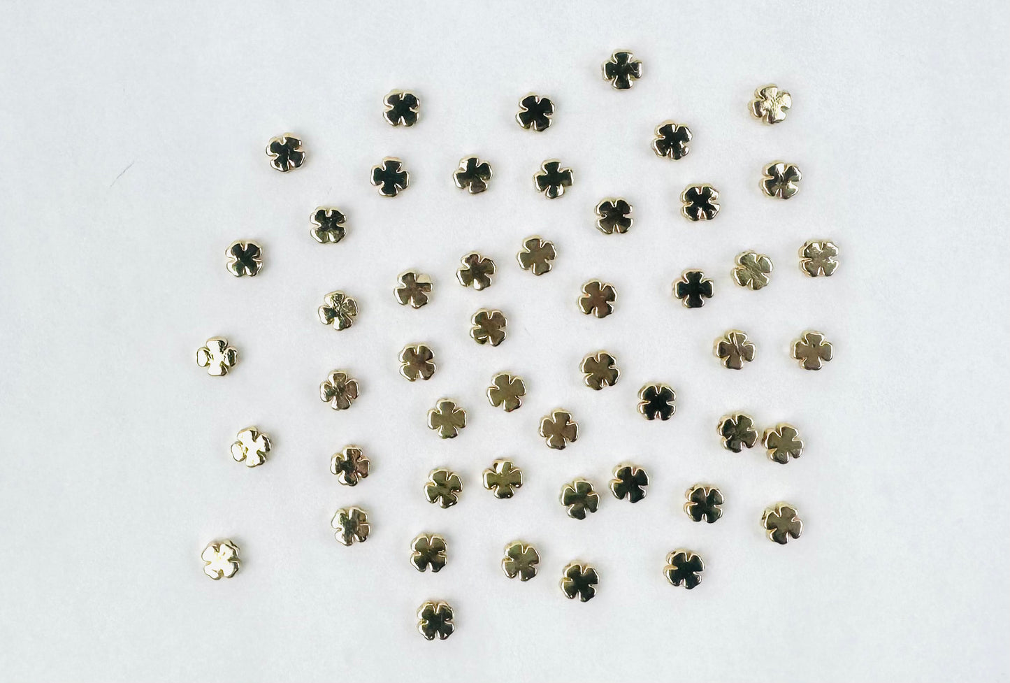 Style 126 - Mini Gold Four Leaf Clover Charm