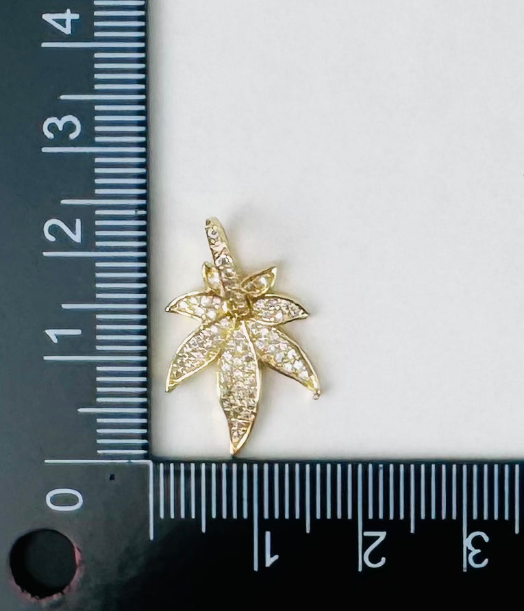 Style 9 - Leaf Charm with Studs