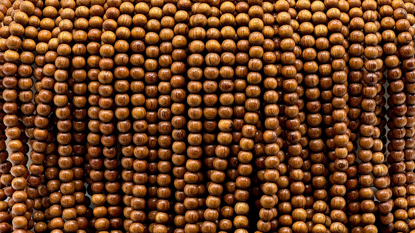 Bayong Wood Beads – Polished – 16″ Strand