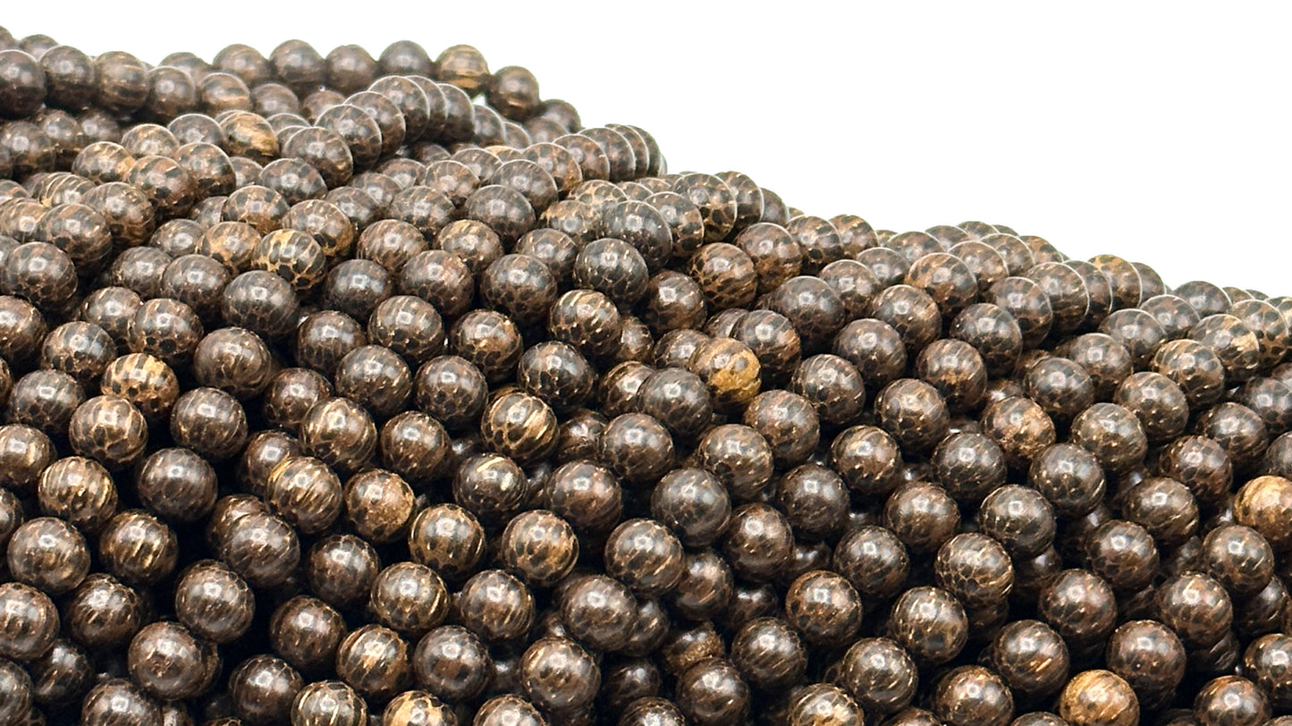 Palm Wood Beads – Polished – 16″ Strand