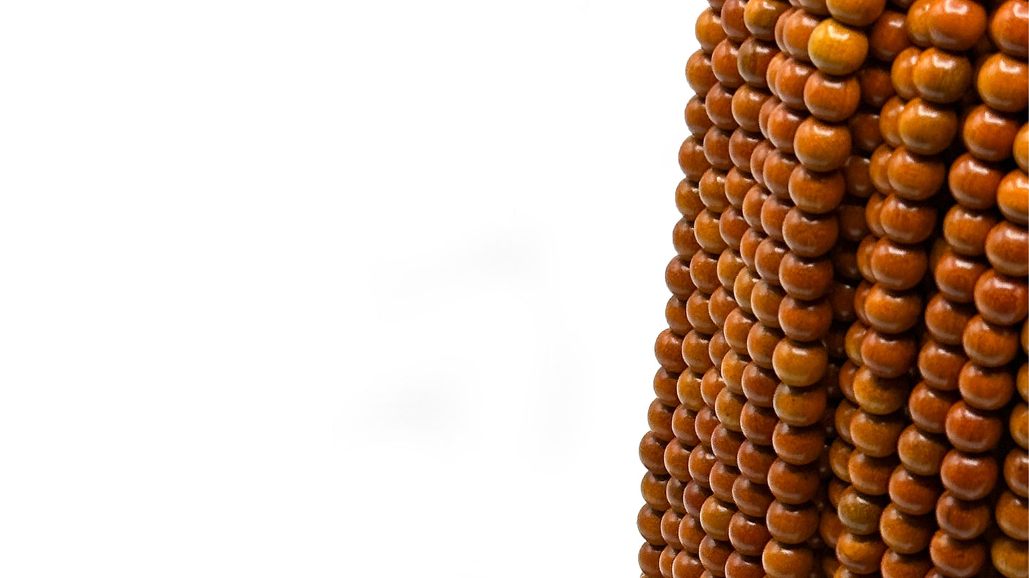 Sibucao/Red Wood Beads – Polished – 16″ Strand