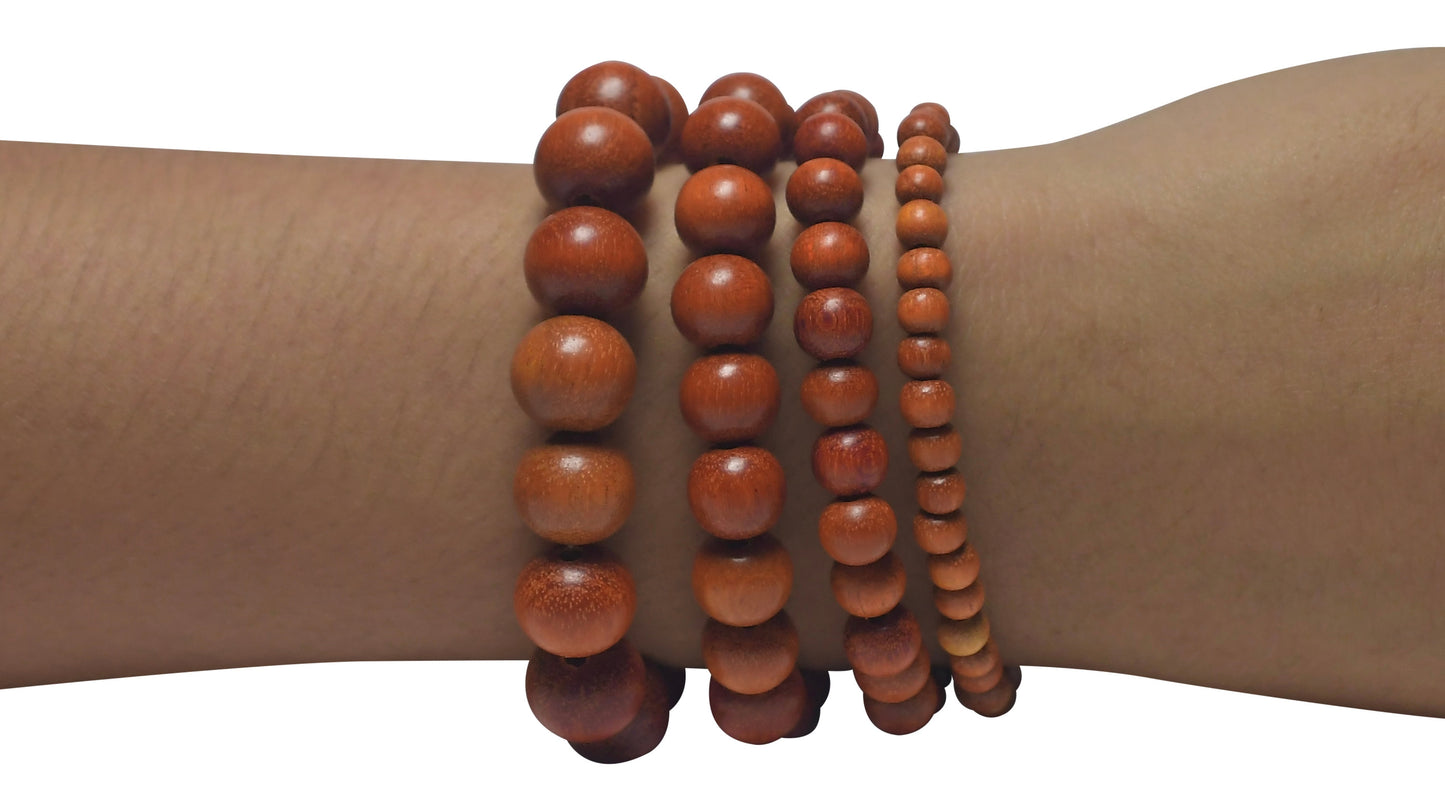 Sibucao/Red Wood Beads – Polished – 16″ Strand