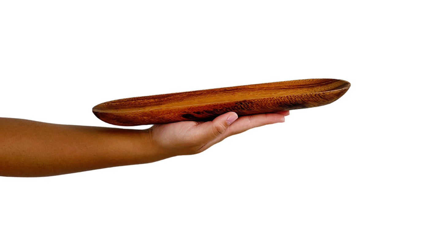 Wooden Oval Plate - Large