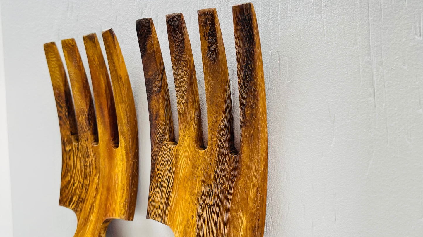 Wooden Salad Tosser Set