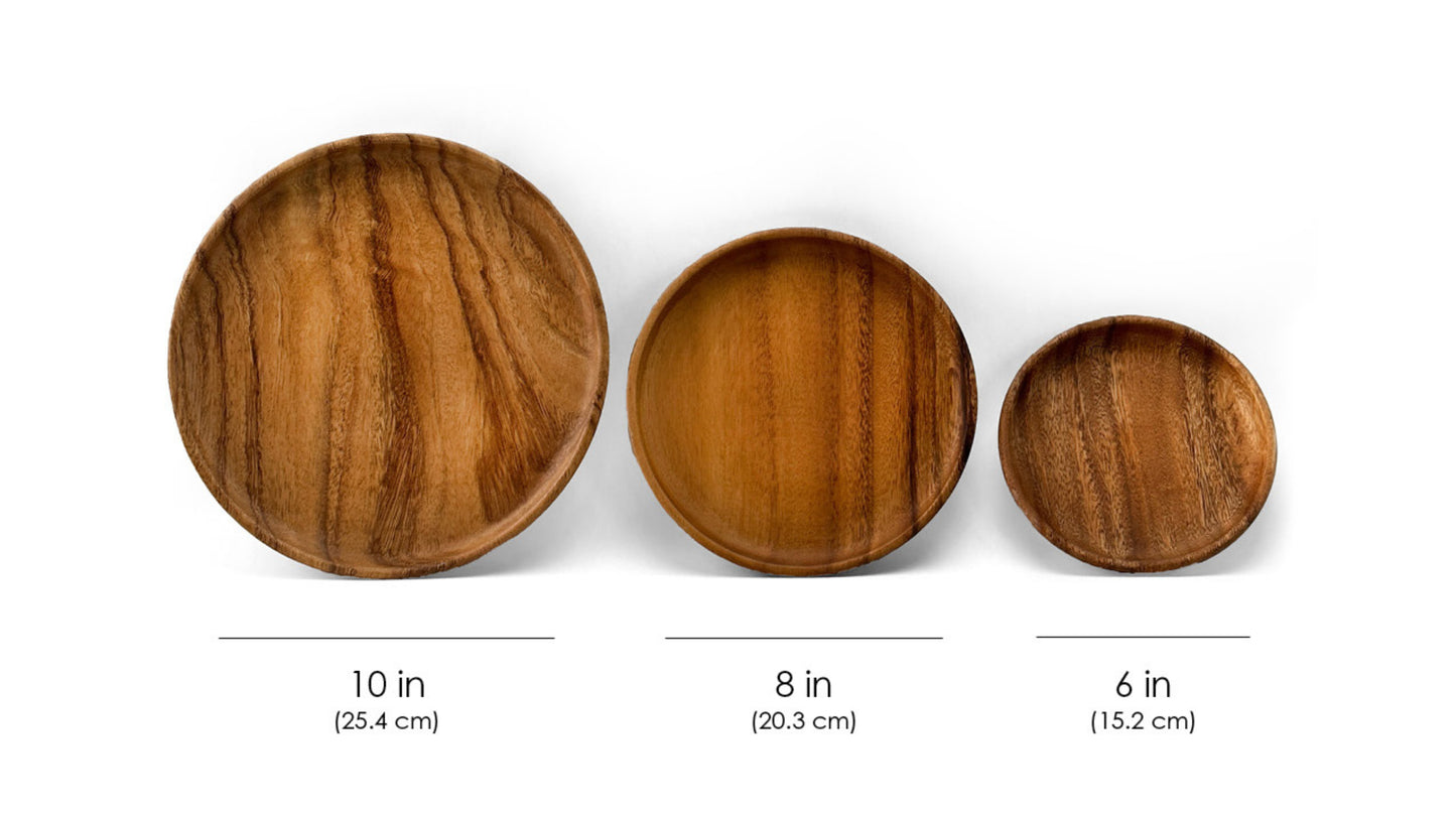 Wooden Round Plates