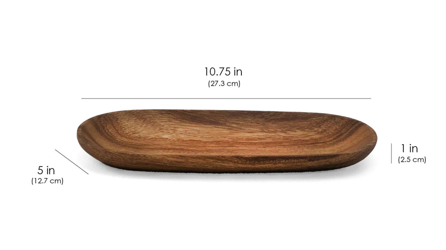 Wooden Oval Plate - Medium