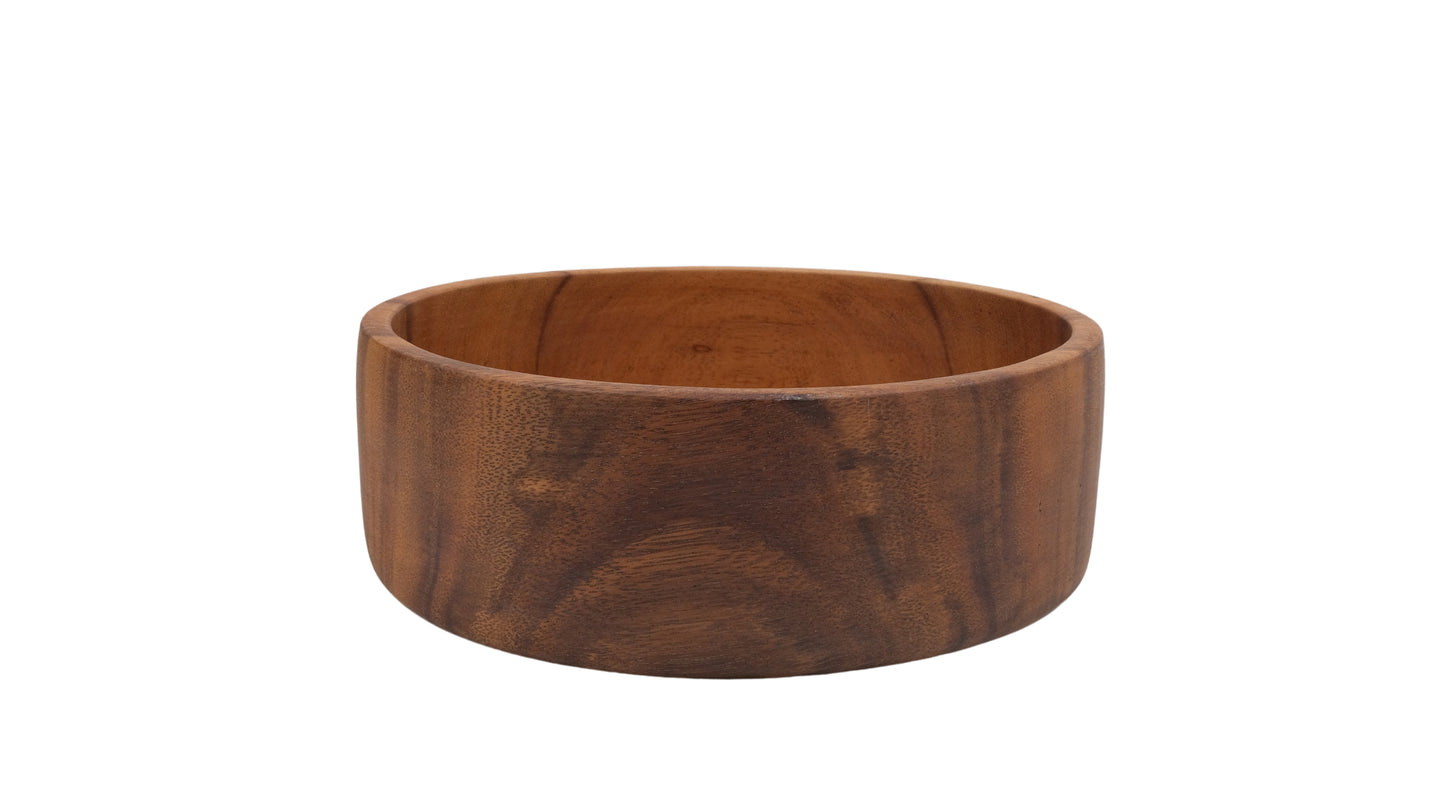 Wooden Straight Round Bowl