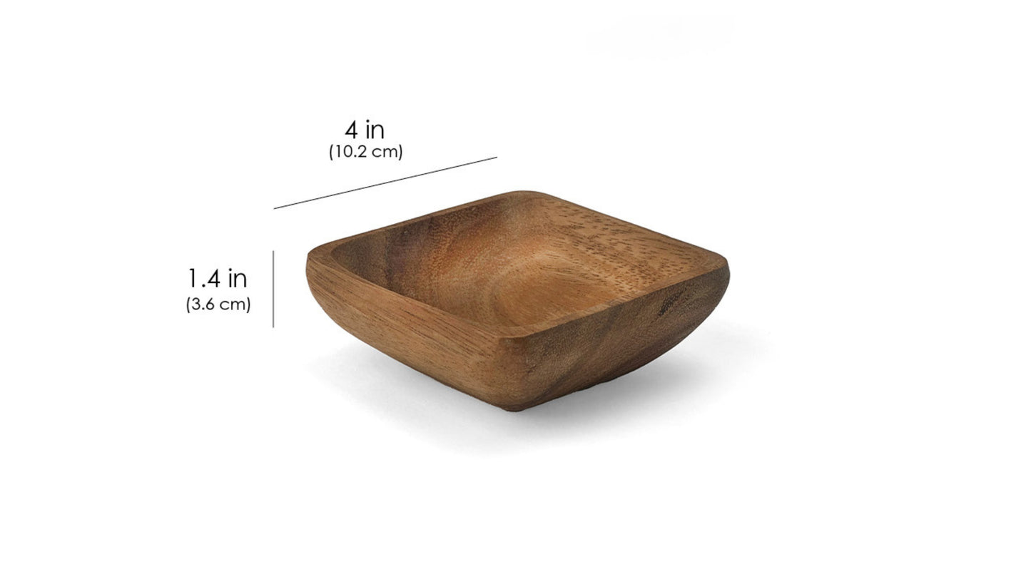 Wooden Square Bowl