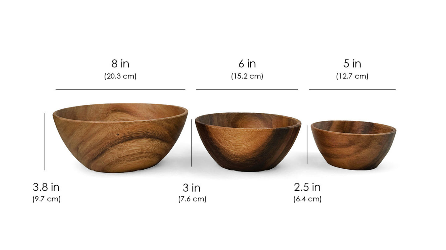 Wooden Squash Bowl Salad Bowl