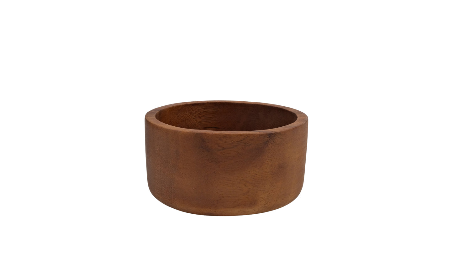 Wooden Straight Round Bowl