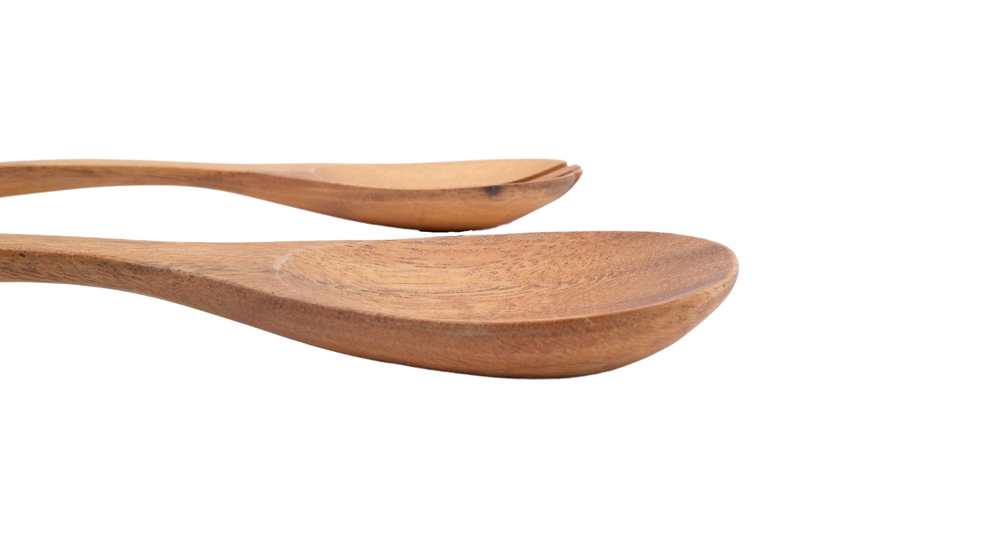 Acacia Wood Spoon Fork Salad Set