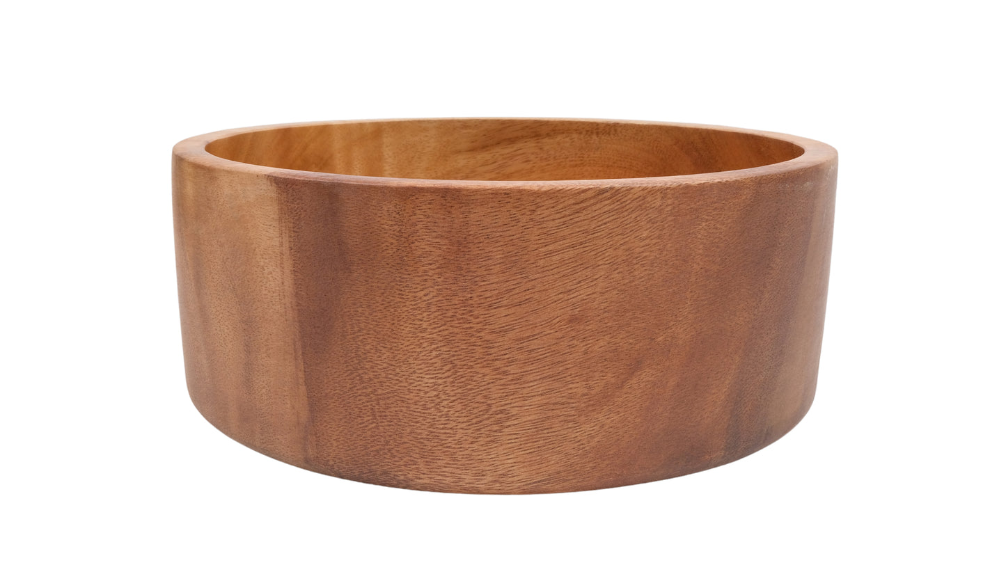 Wooden Straight Round Bowl