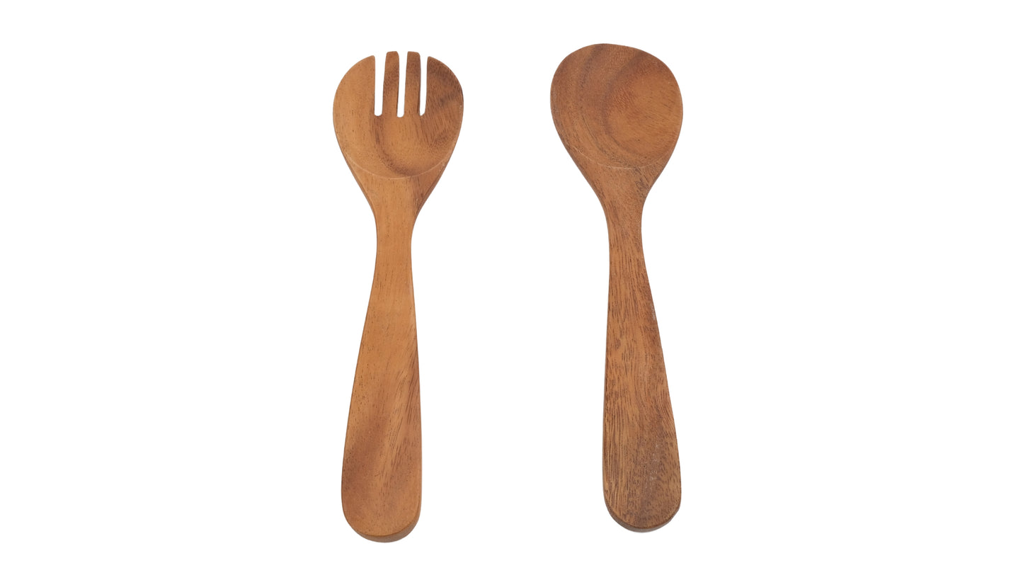 Acacia Wood Spoon Fork Salad Set