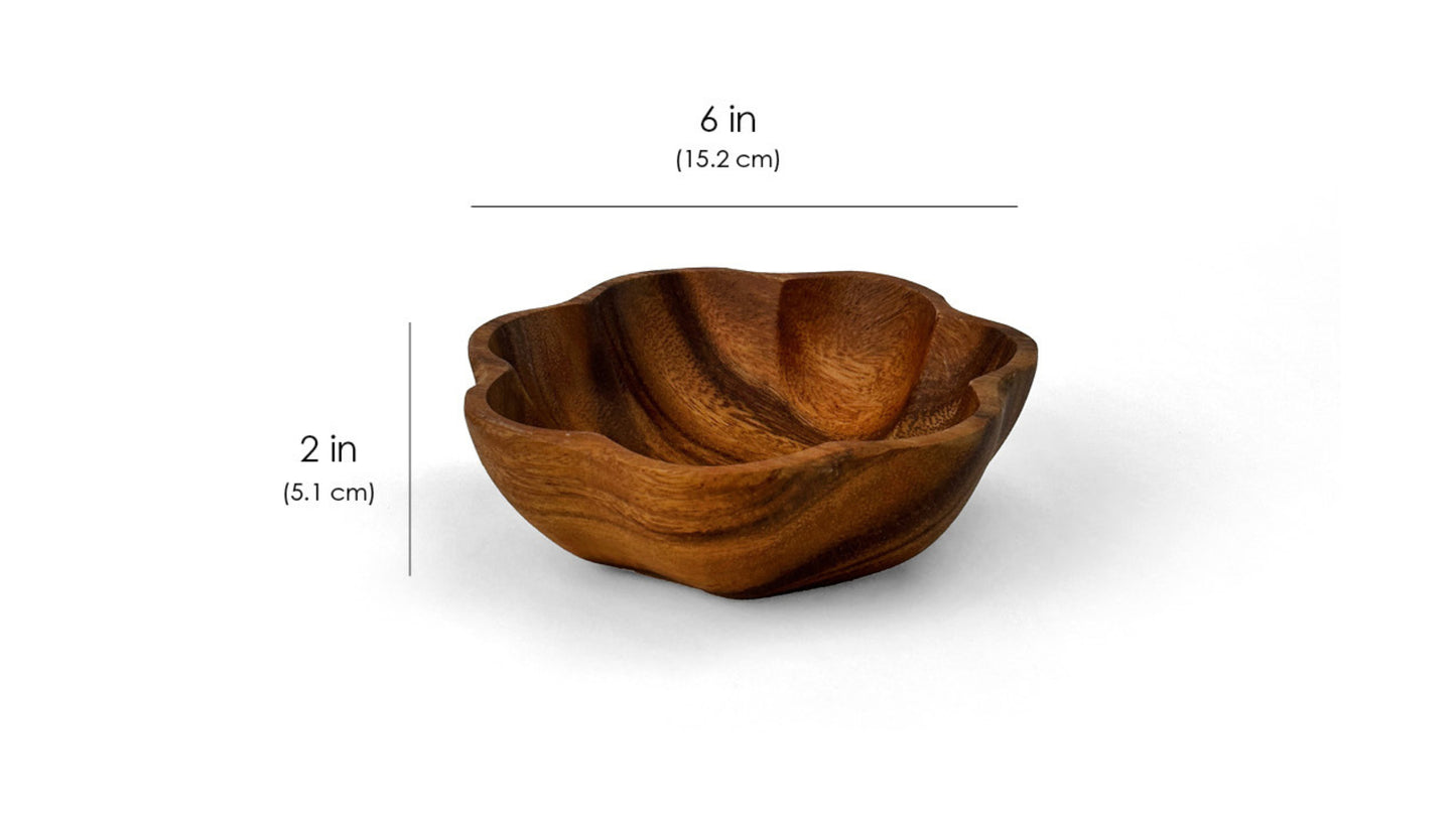 Wooden Flare Bowl Salad Bowl