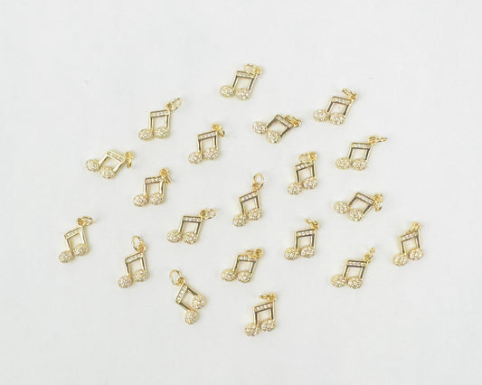 Style 55 - Music Notes Charm with Studs