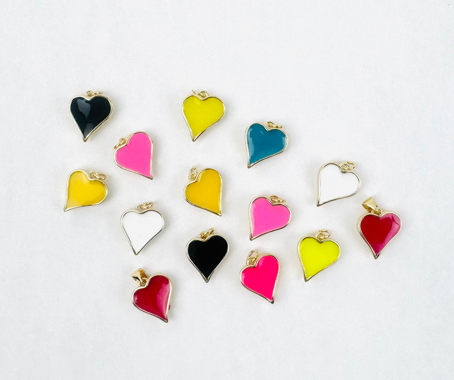 Style 77 - Coloured Heart Charm