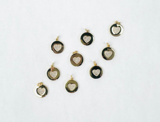 Style 40 - Circle with Heart Charm