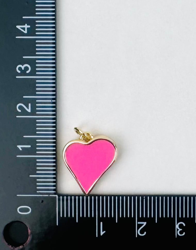 Style 77 - Coloured Heart Charm