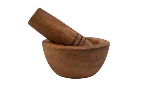 Wooden Mortar and Pestle