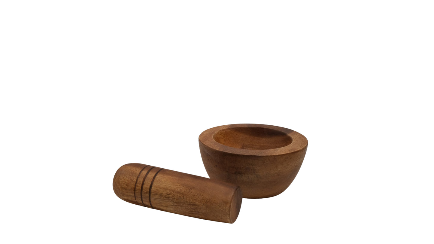 Wooden Mortar and Pestle