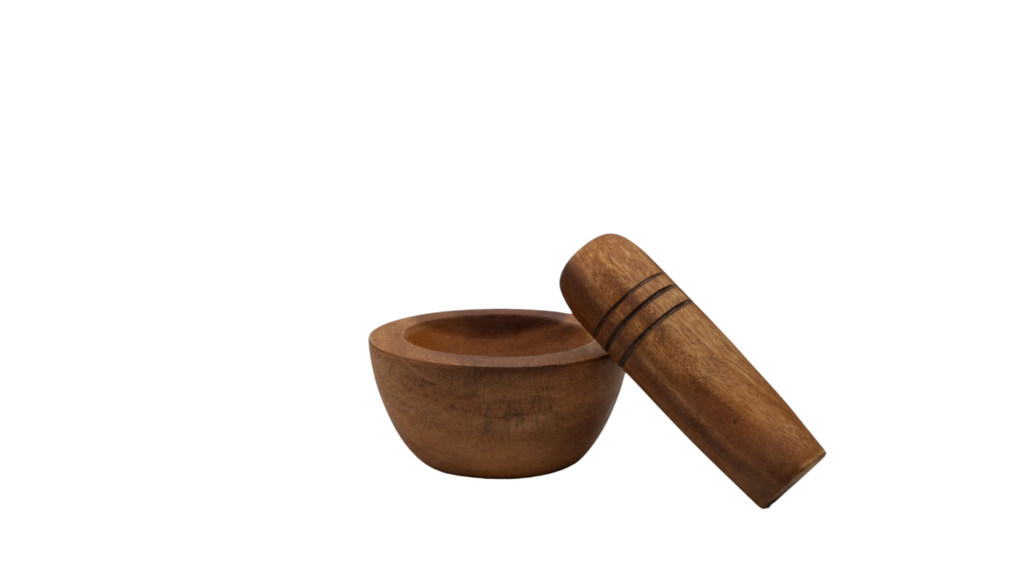 Wooden Mortar and Pestle