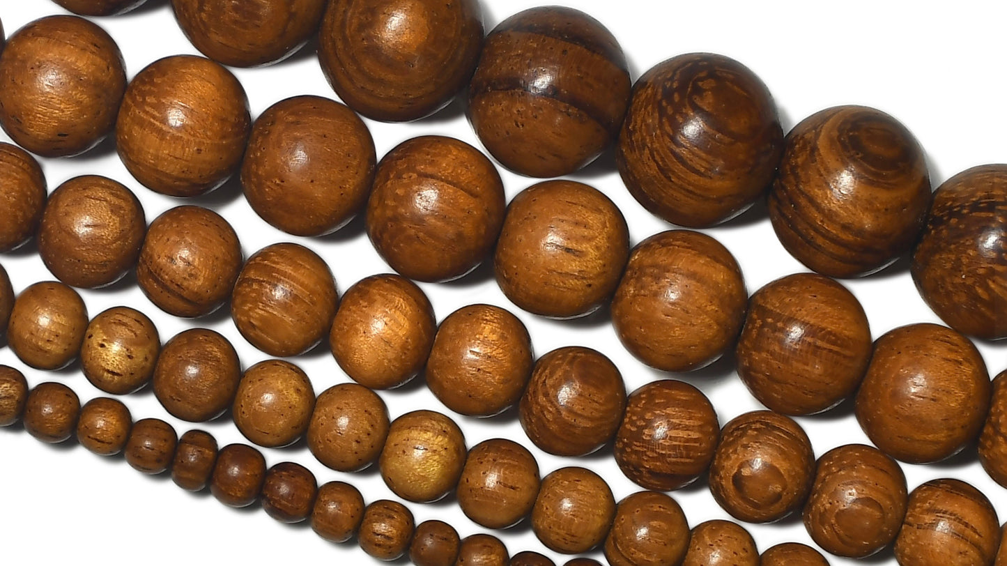 Bayong Wood Beads – Polished – 16″ Strand