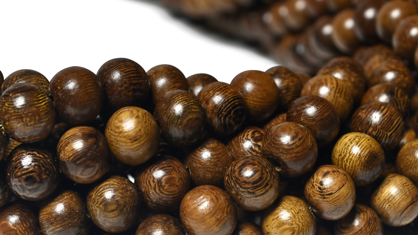 Robles Wood Beads – Polished – 16″ Strand