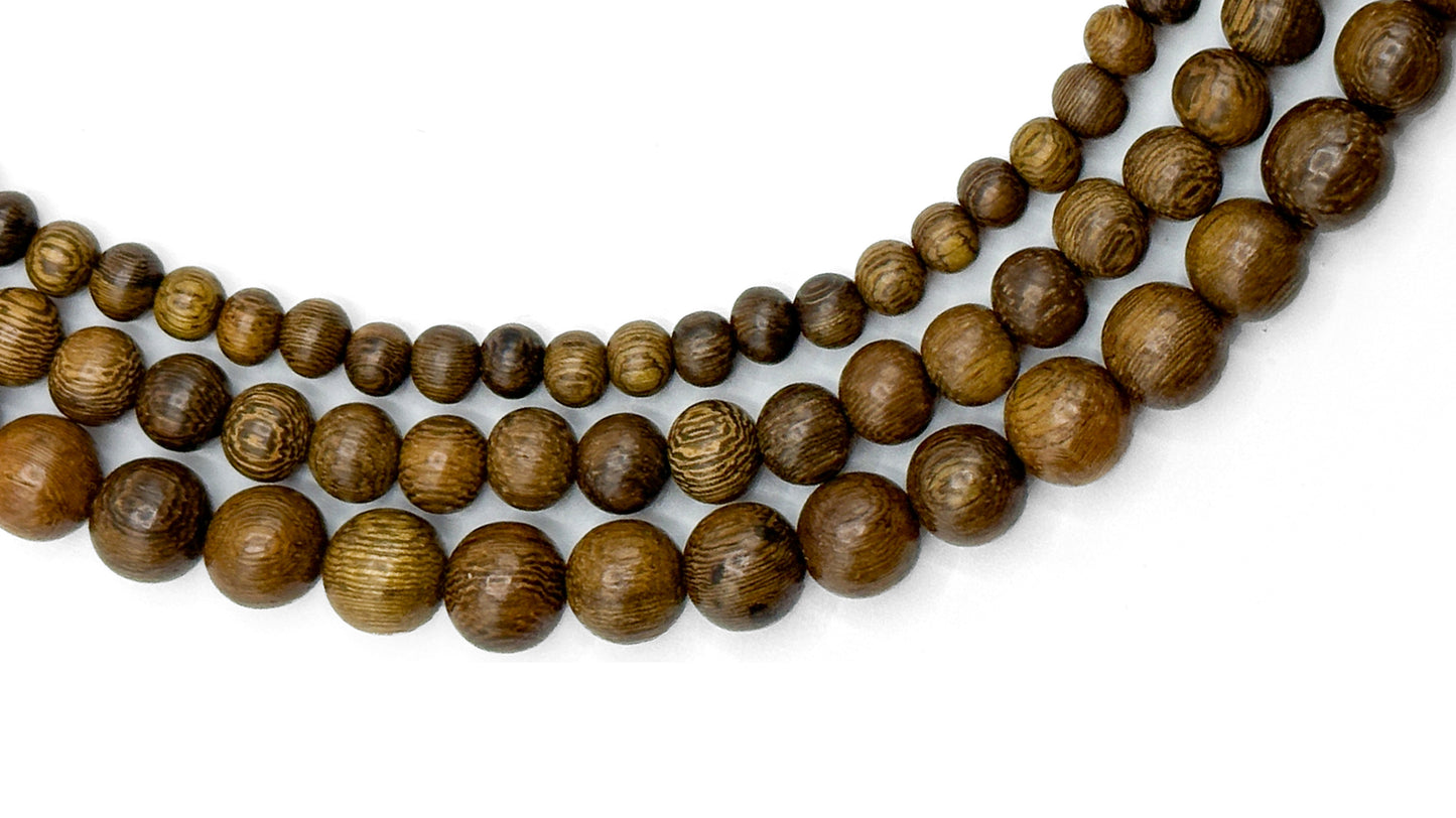 Robles Wood Beads – Polished – 16″ Strand