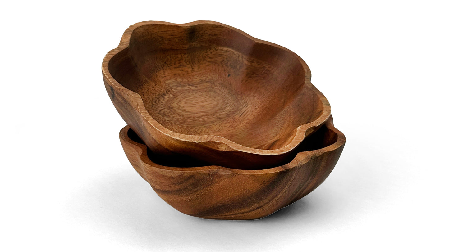 Wooden Flare Bowl Salad Bowl