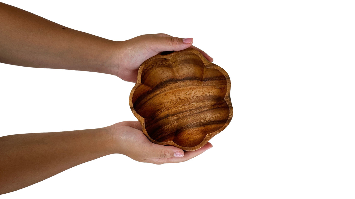 Wooden Flare Bowl Salad Bowl