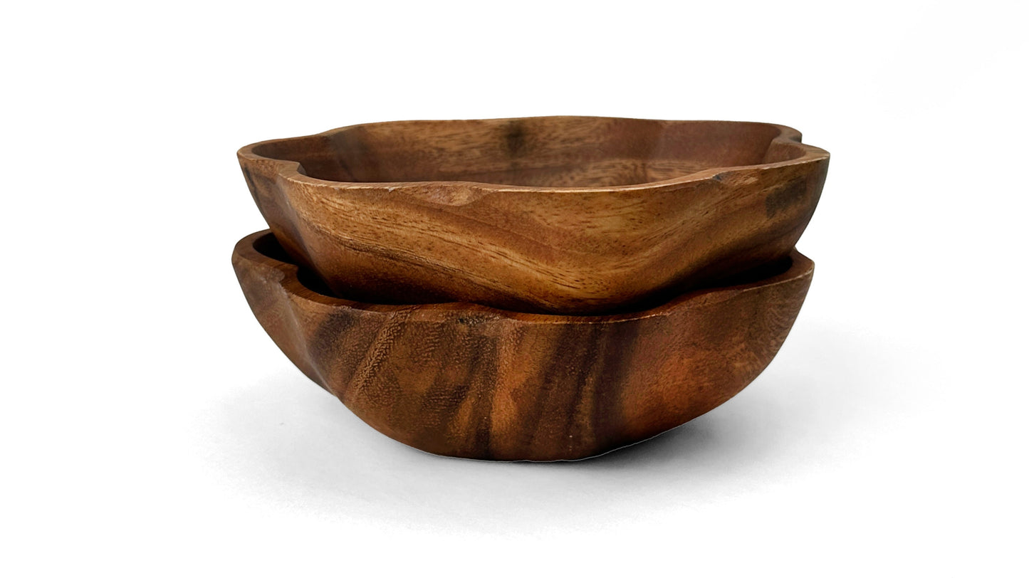 Wooden Flare Bowl Salad Bowl