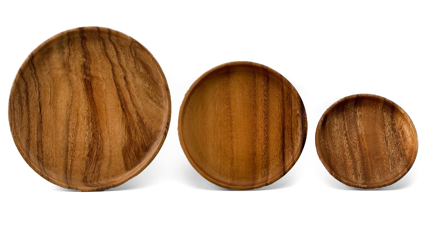 Wooden Round Plates