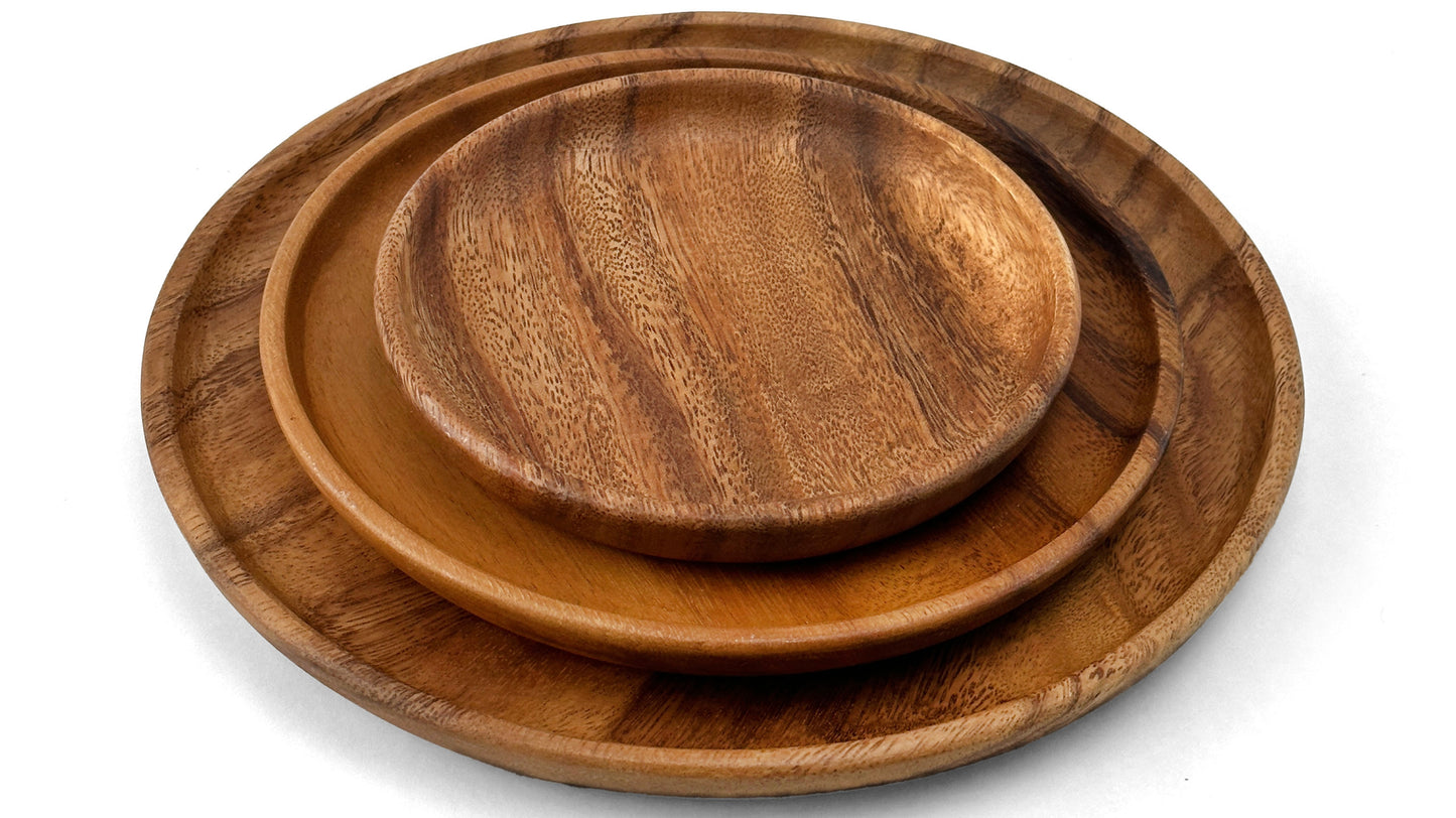 Wooden Round Plates