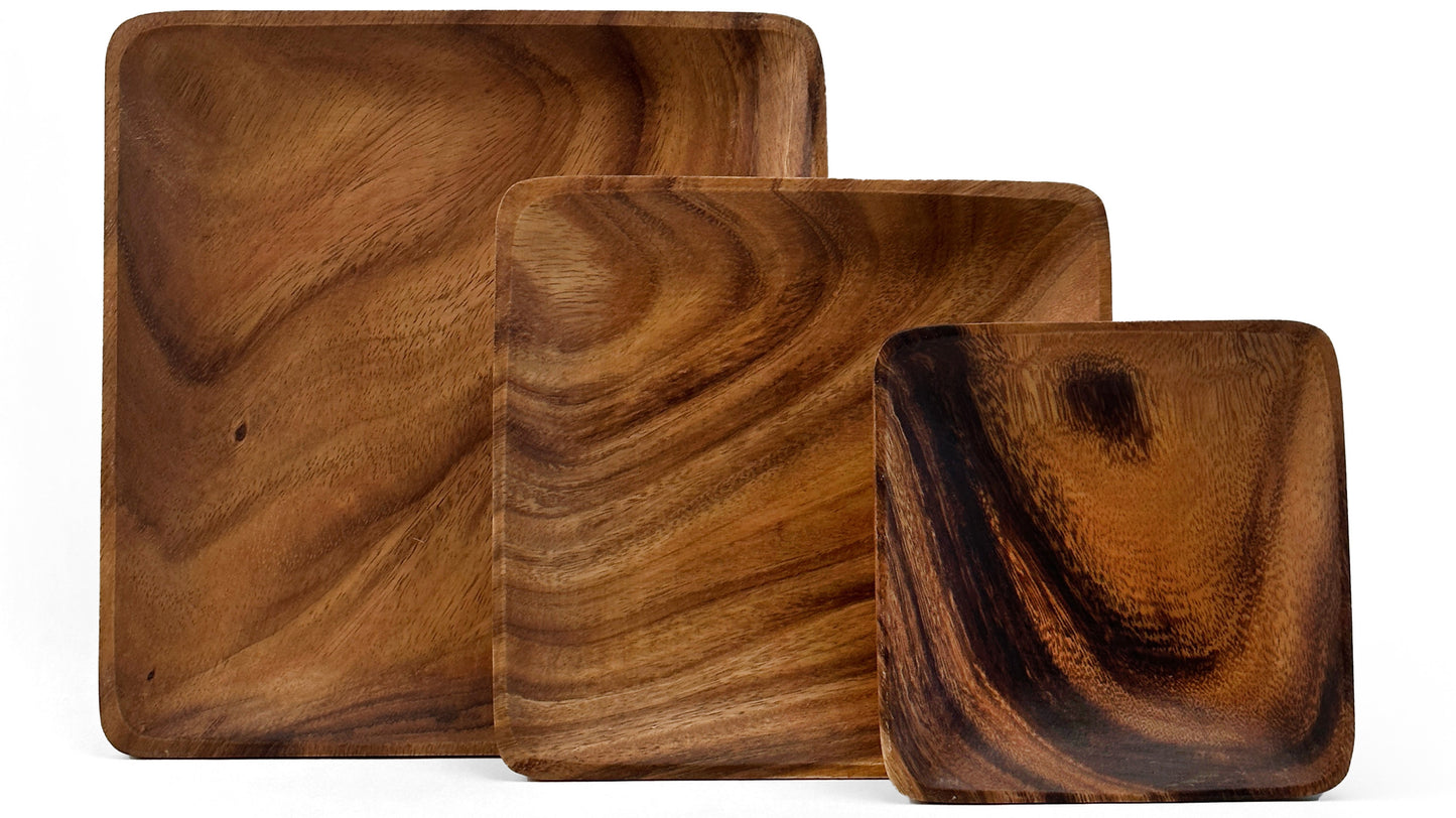 Wooden Square Plates