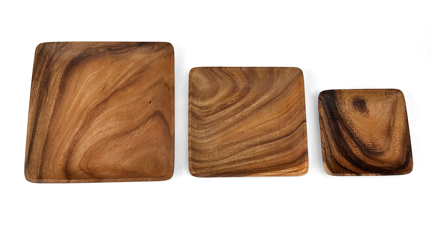 Wooden Square Plates