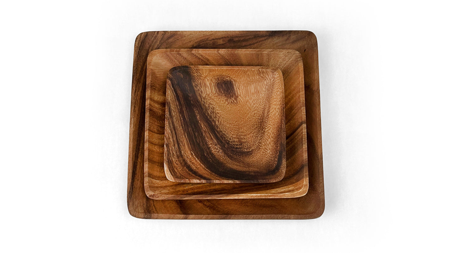 Wooden Square Plates