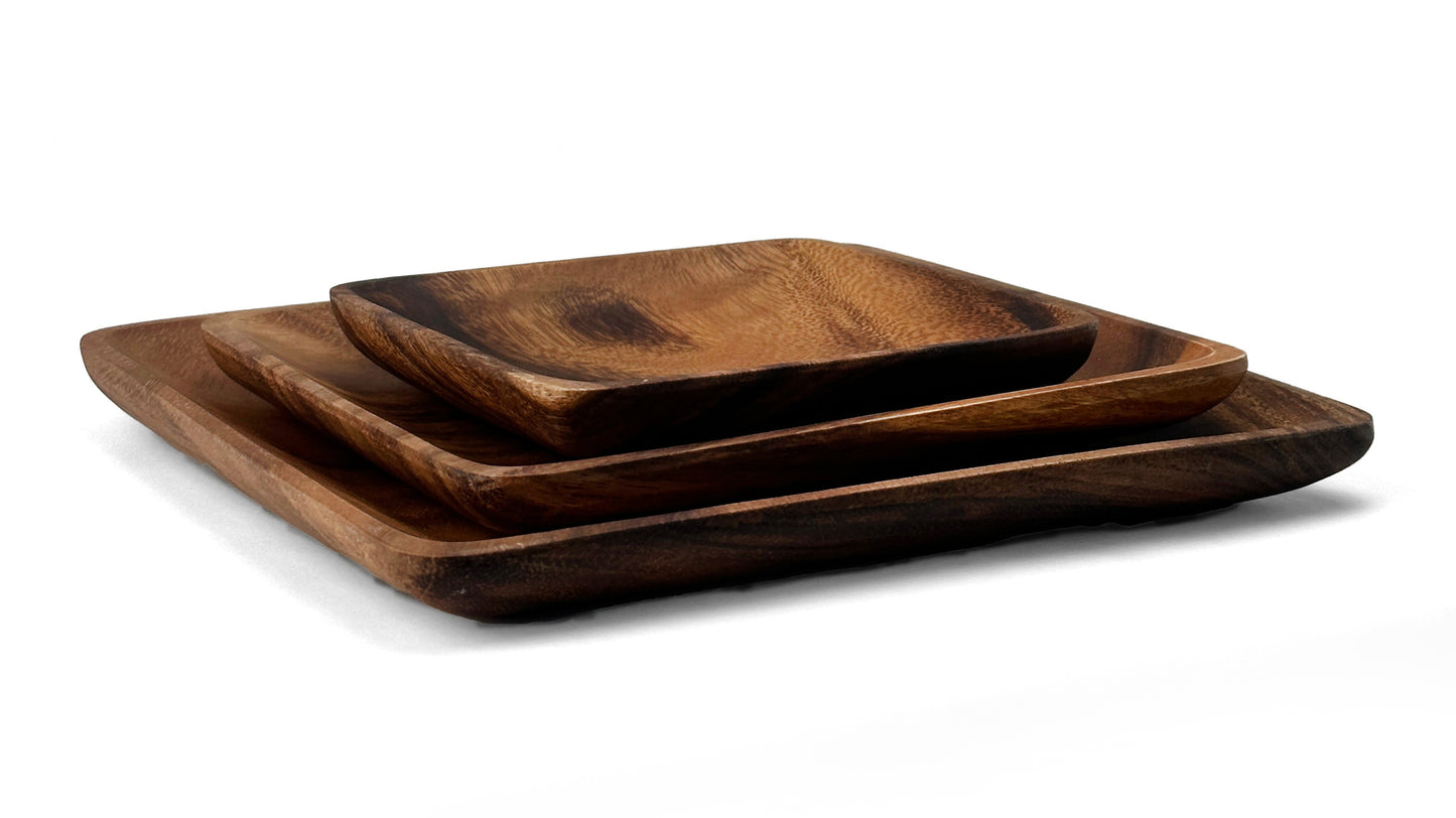 Wooden Square Plates