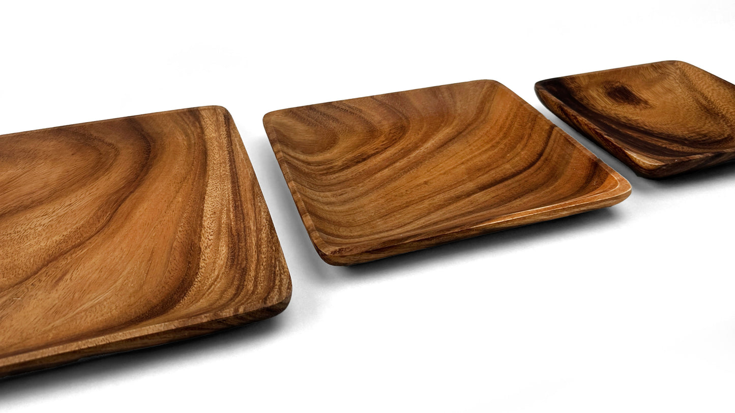 Wooden Square Plates