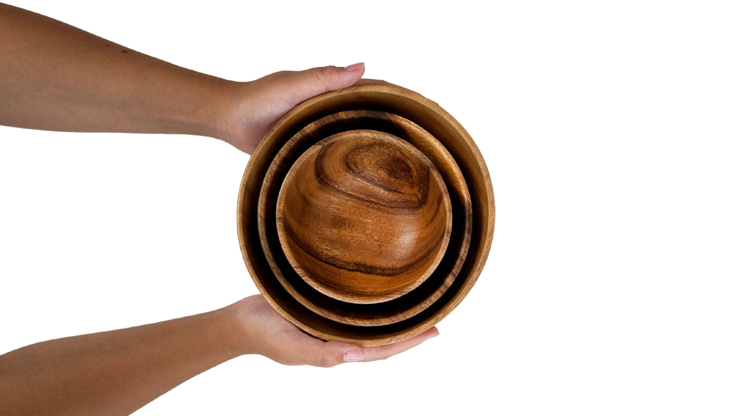 Wooden Squash Bowl Salad Bowl