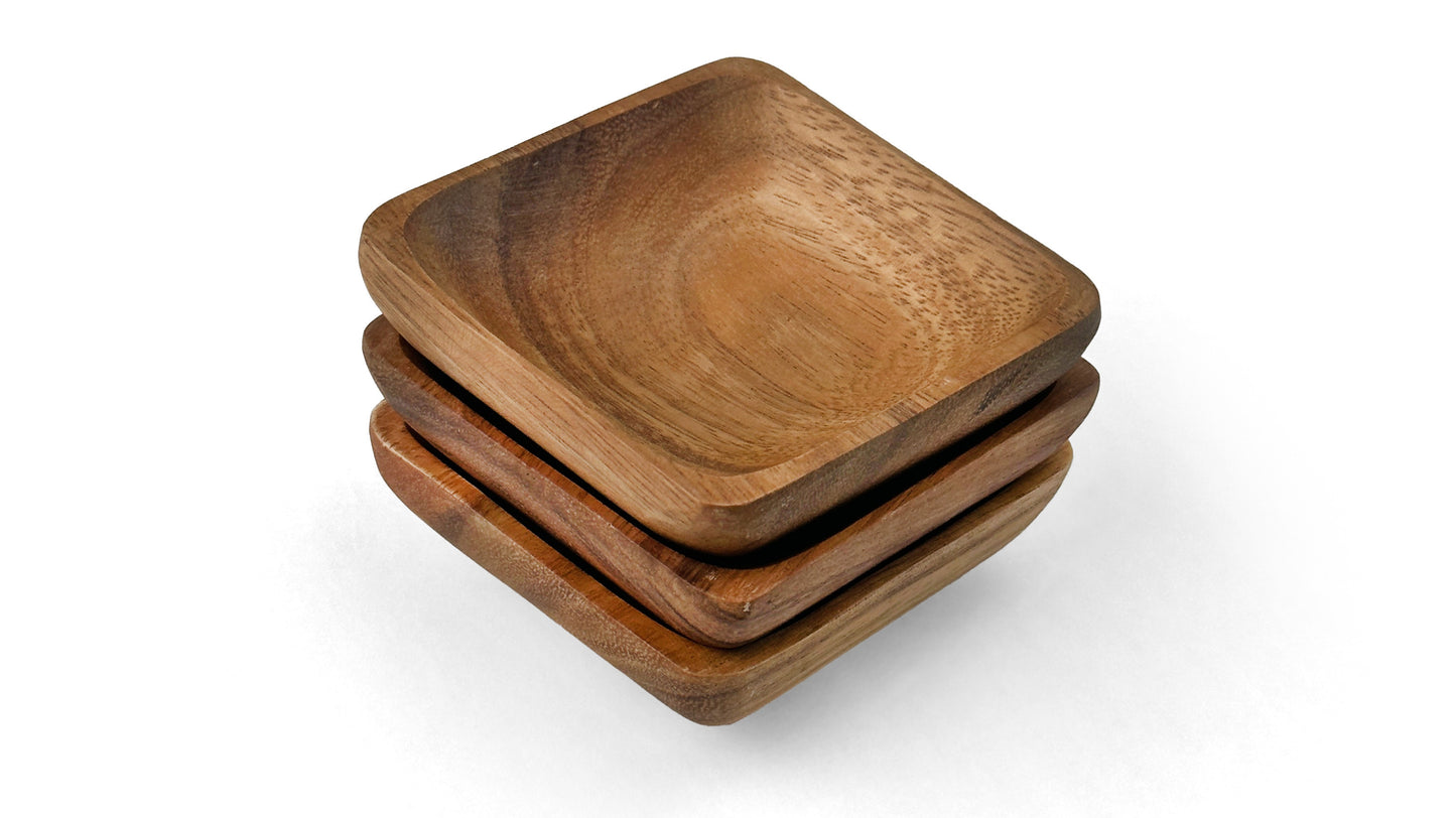 Wooden Square Bowl