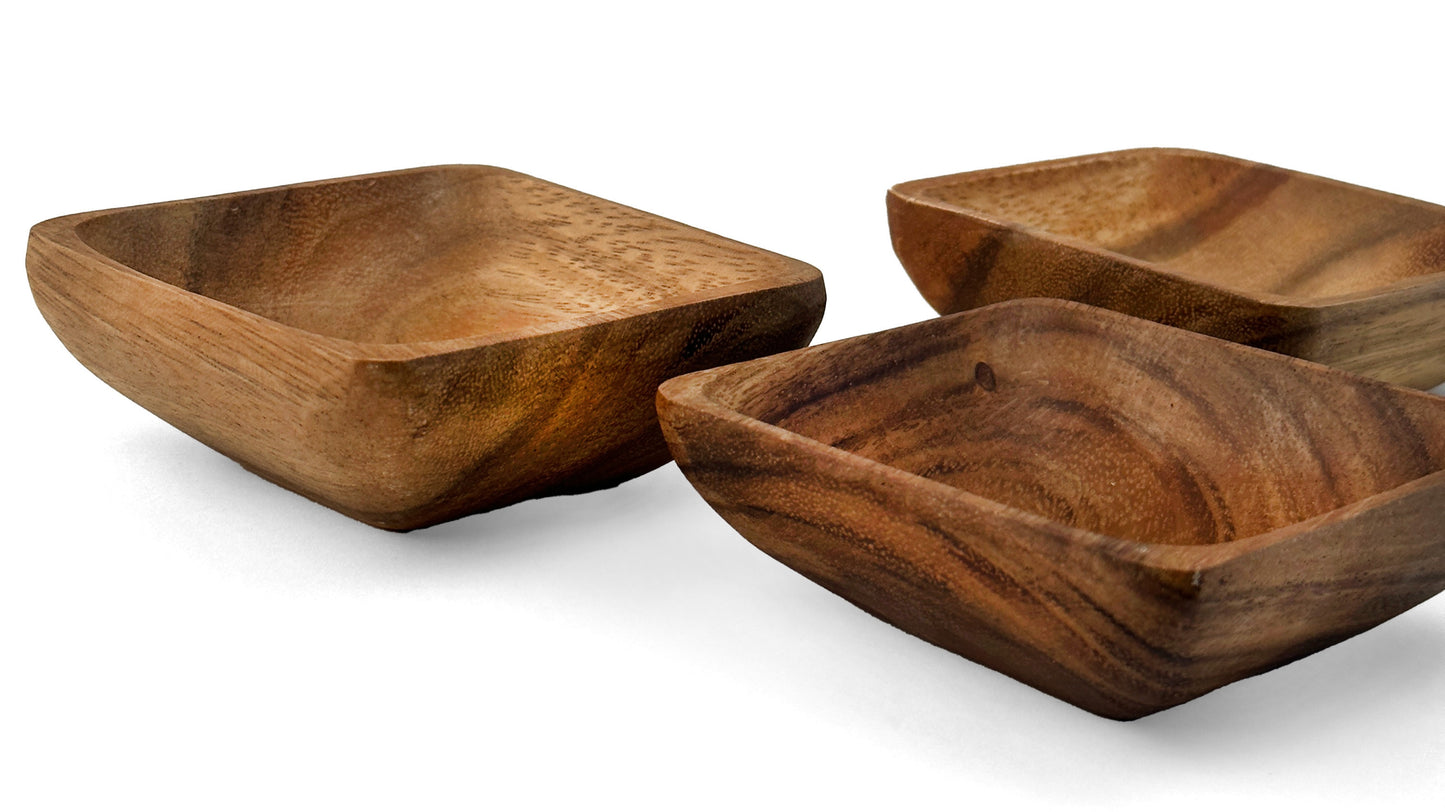 Wooden Square Bowl