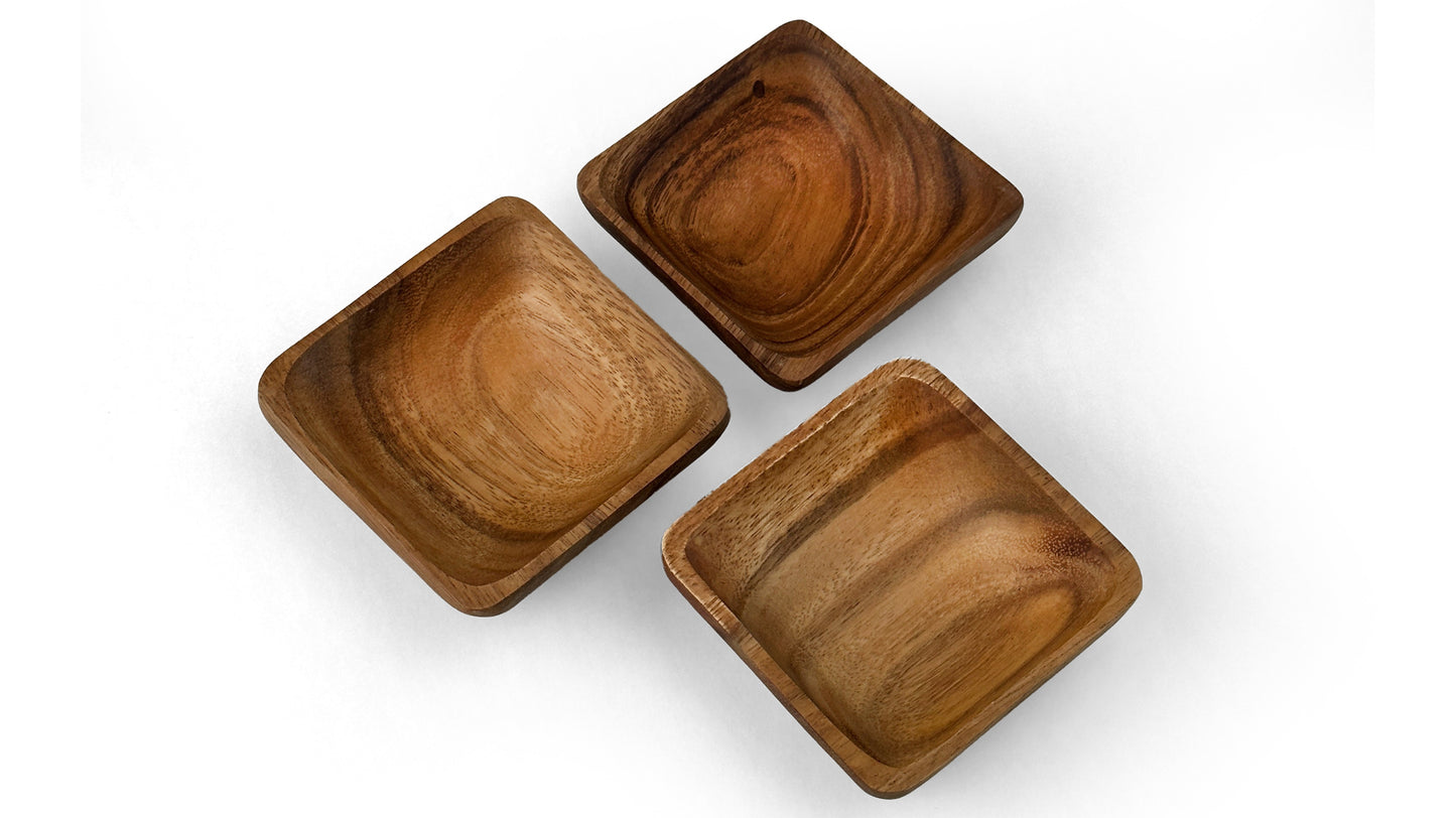 Wooden Square Bowl