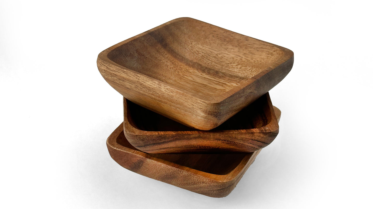 Wooden Square Bowl