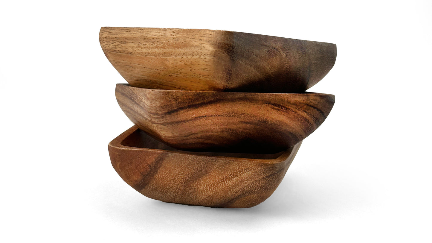 Wooden Square Bowl