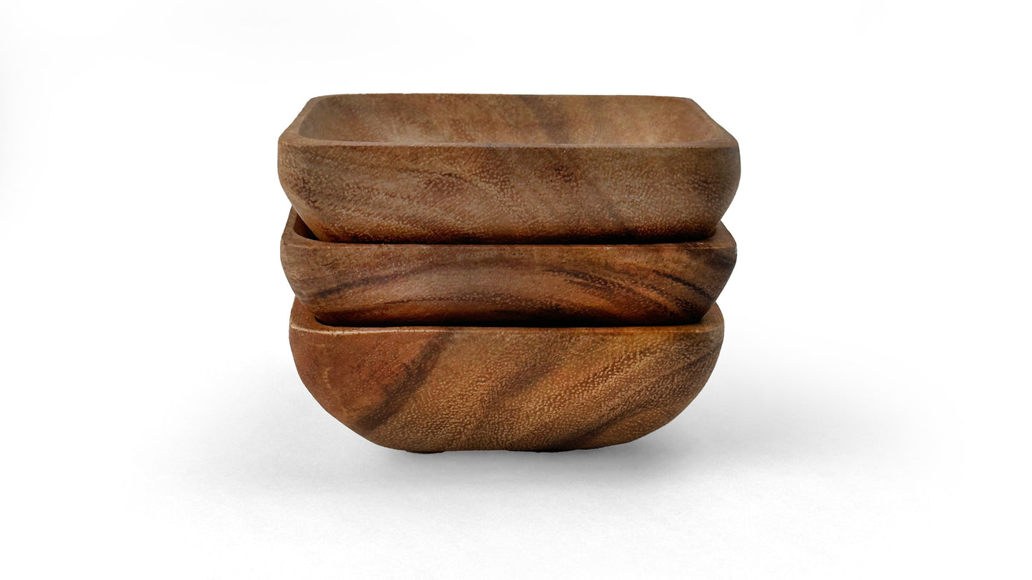 Wooden Square Bowl