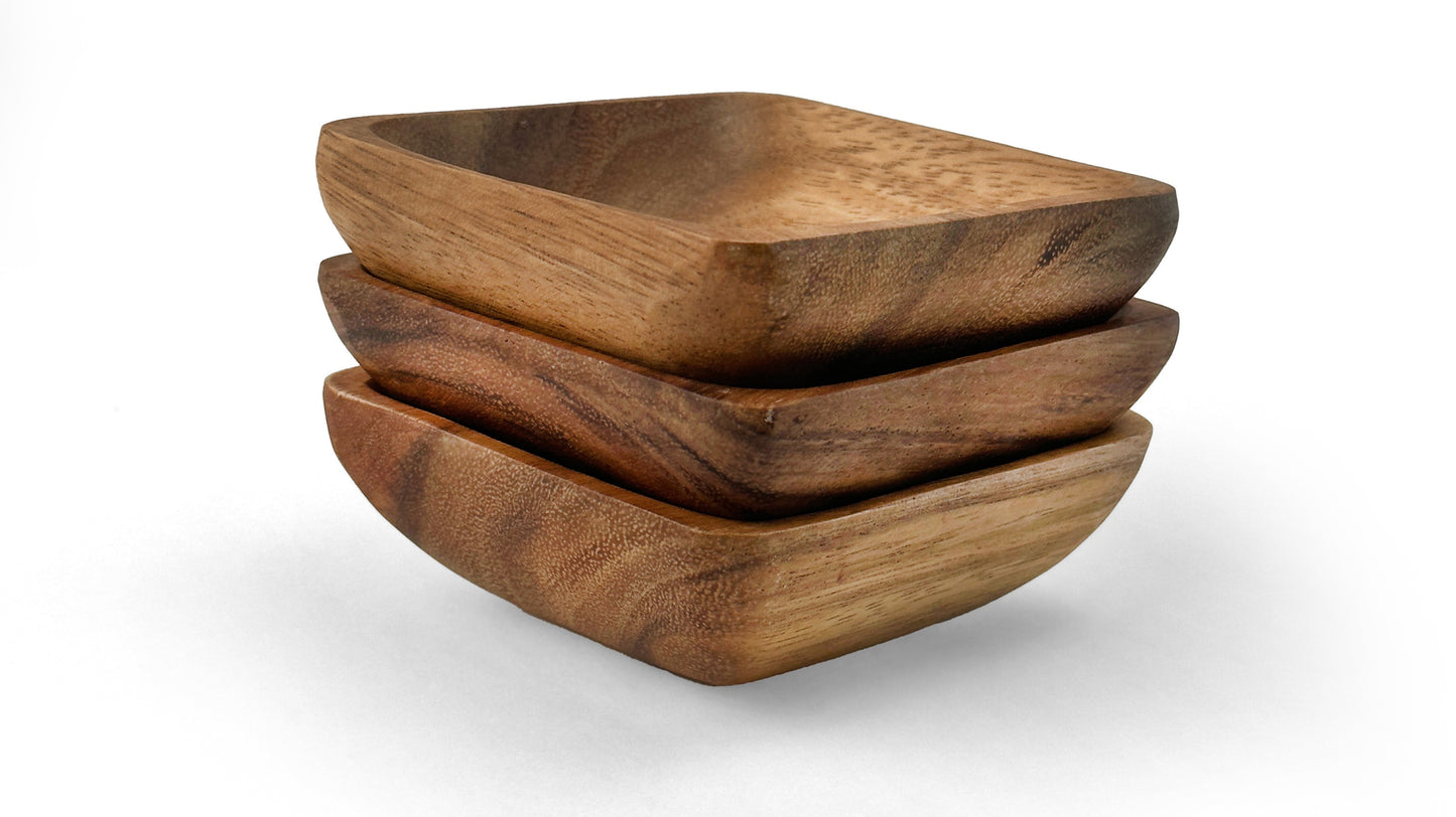 Wooden Square Bowl