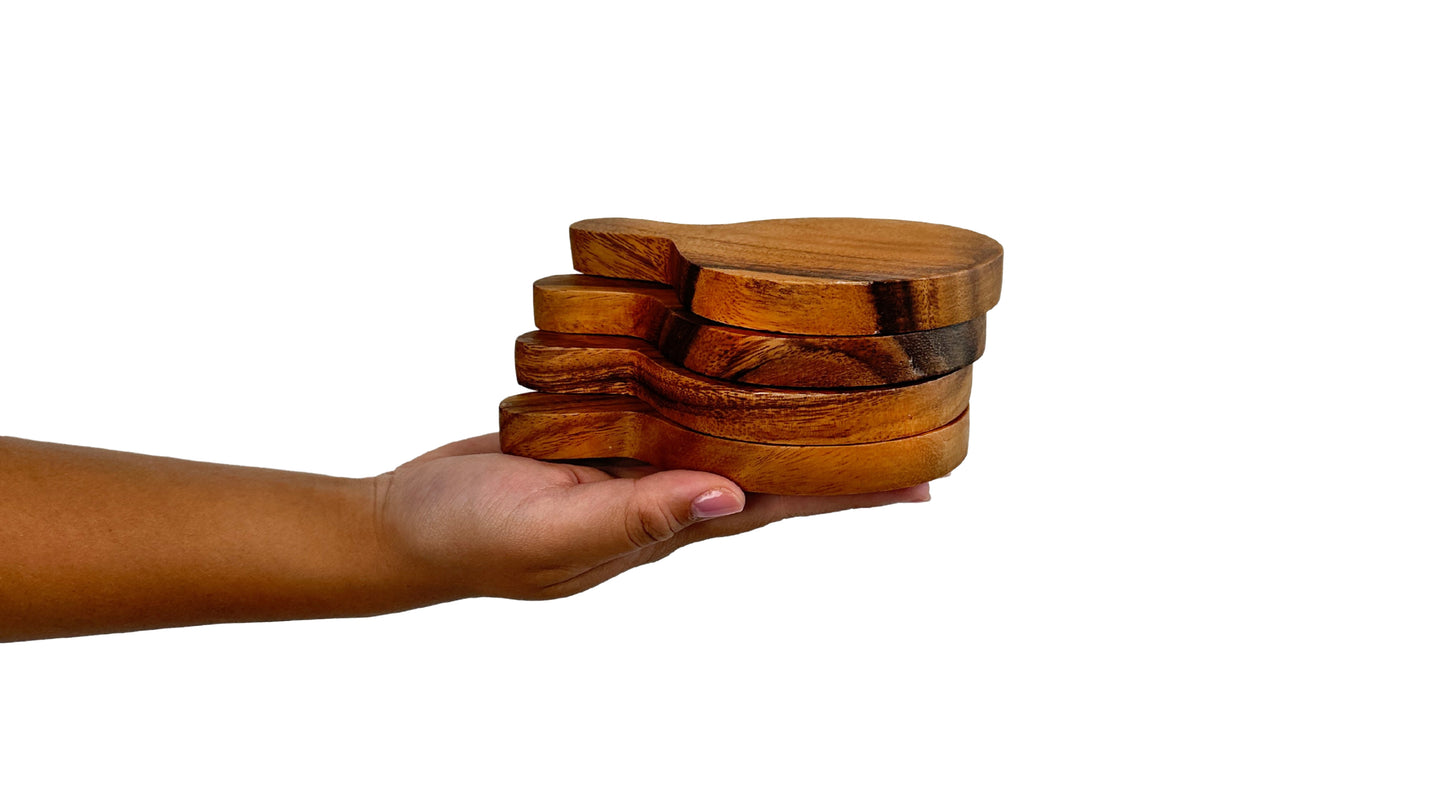 Wooden Coaster with Handle / Mini Charcuterie Board Set of 4